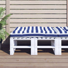 Palletkussen 120x80x12 cm gestreept blauw wit