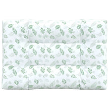 Palletkussen Bladpatroon Stof Wit En Groen 120 x 80 x 12 cm