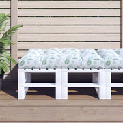 Pallet cushion leaf pattern 120x80x12 cm fabric