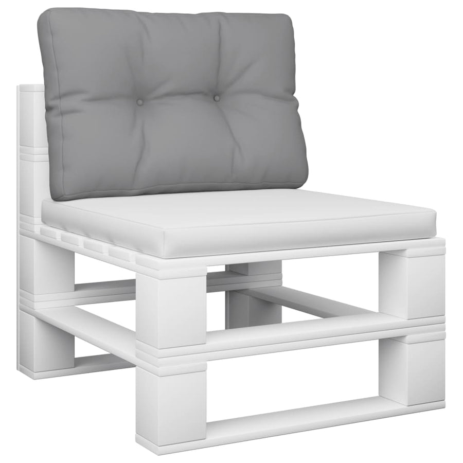 Palletkussen 50x40x12 cm stof grijs