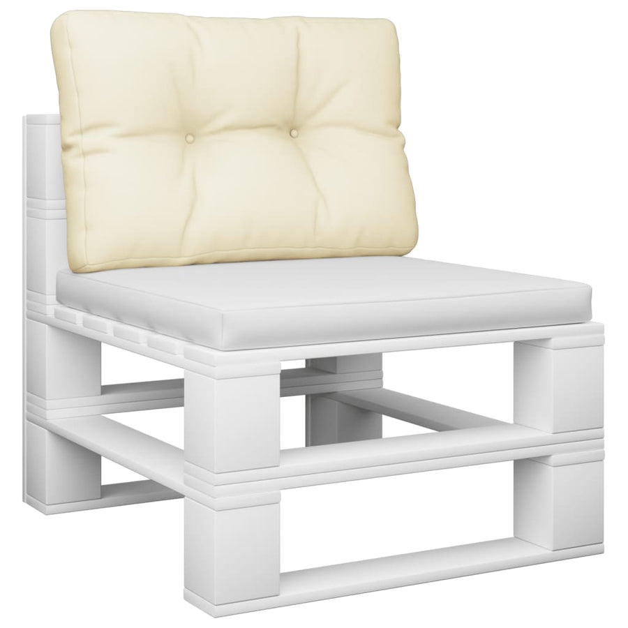 Palletkussen 50x40x12 cm stof crèmekleurig
