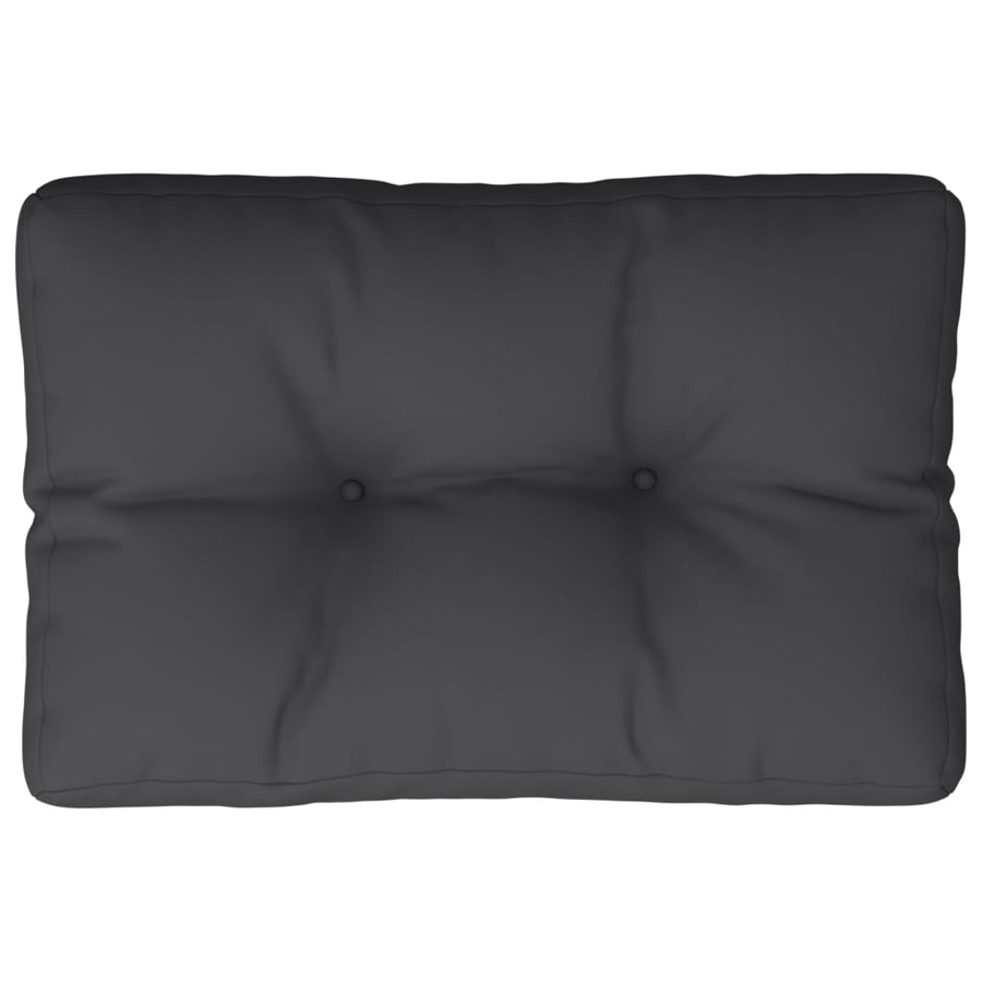 Palletkussen 50x40x12 cm stof zwart