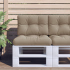 Pallet cushion 50x40x12 cm fabric taupe