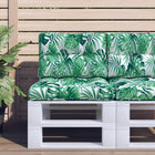 Palletkussen 50x40x12 cm bladpatroon polyester