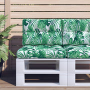 Palletkussen 50x40x12 cm bladpatroon polyester