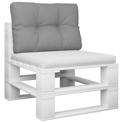 Palletkussen 60x40x12 cm stof grijs
