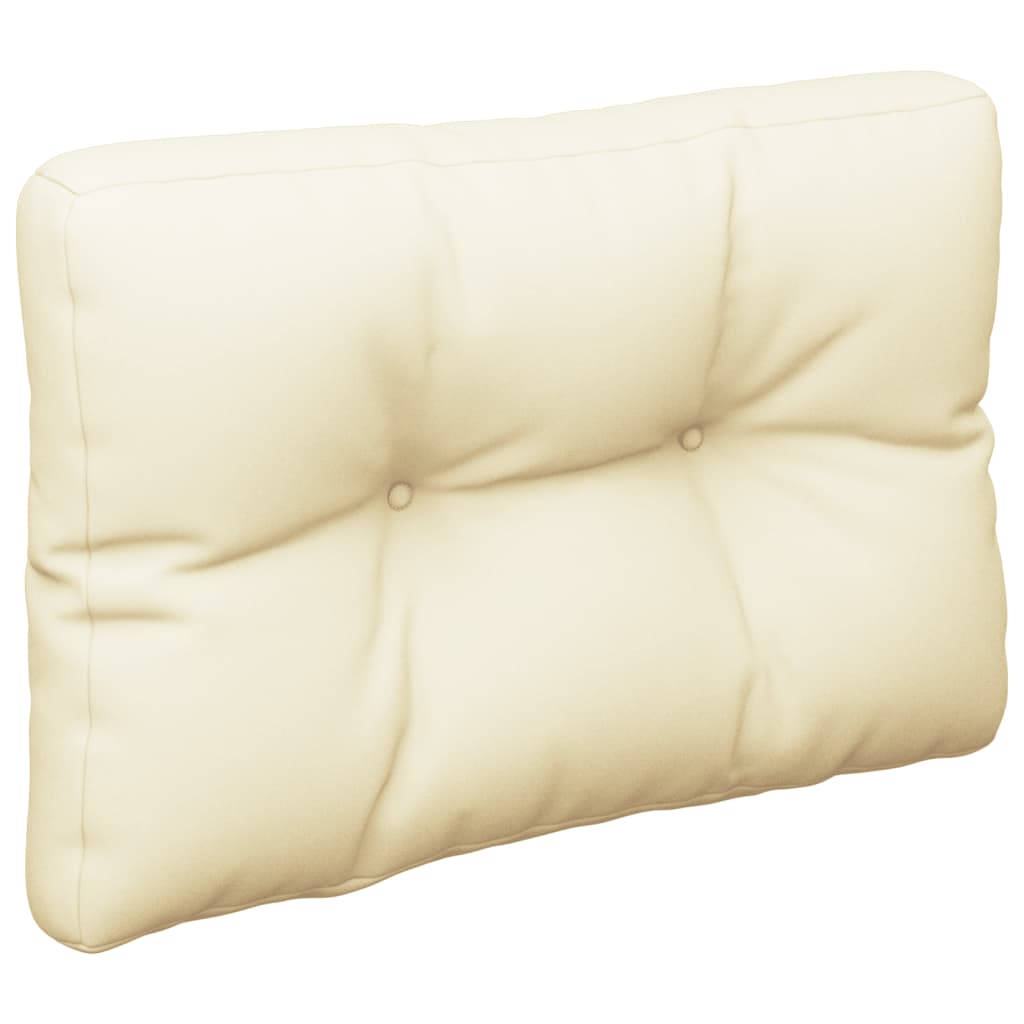 Palletkussen 60x40x12 cm stof crèmekleurig