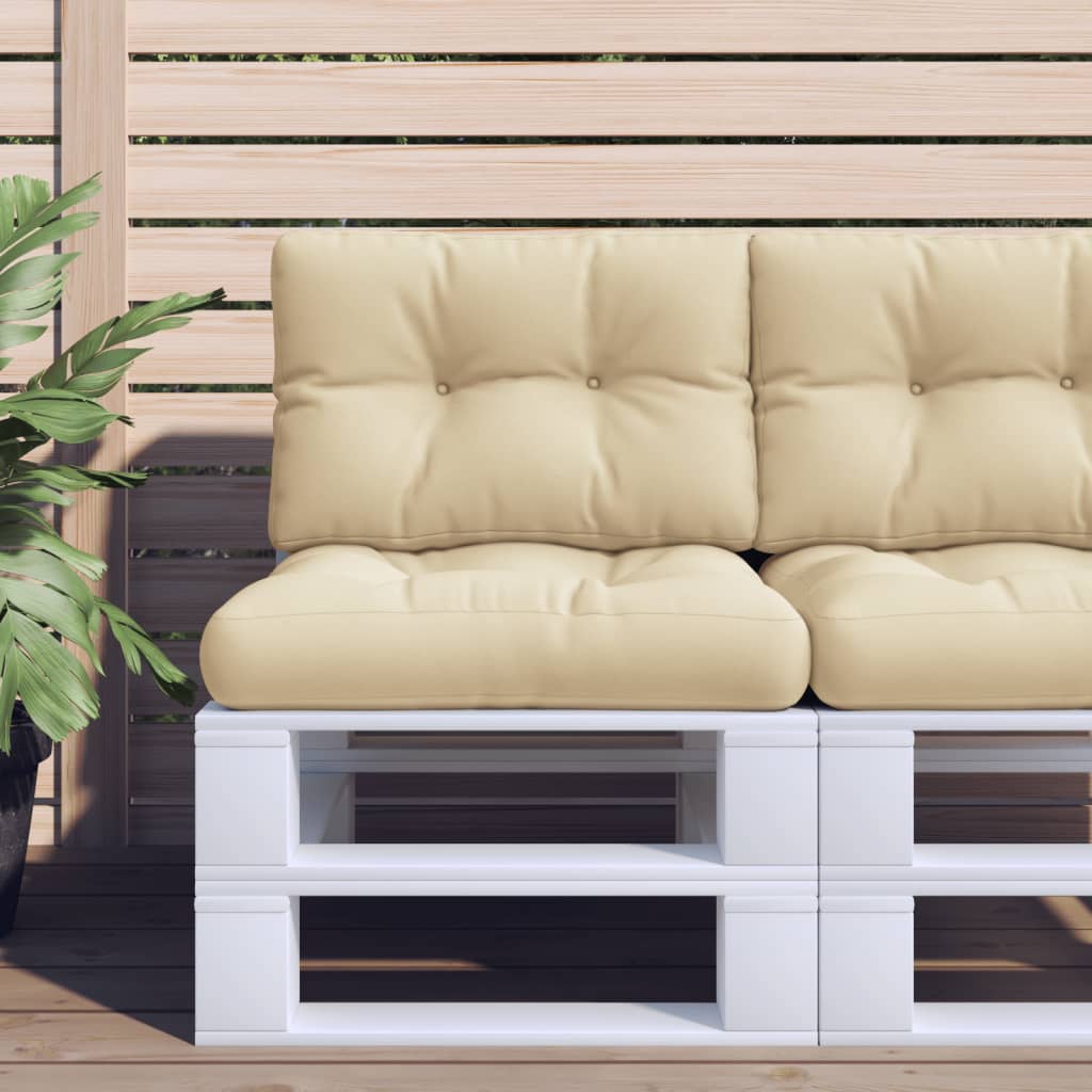 Palletkussen 60x40x12 cm stof beige
