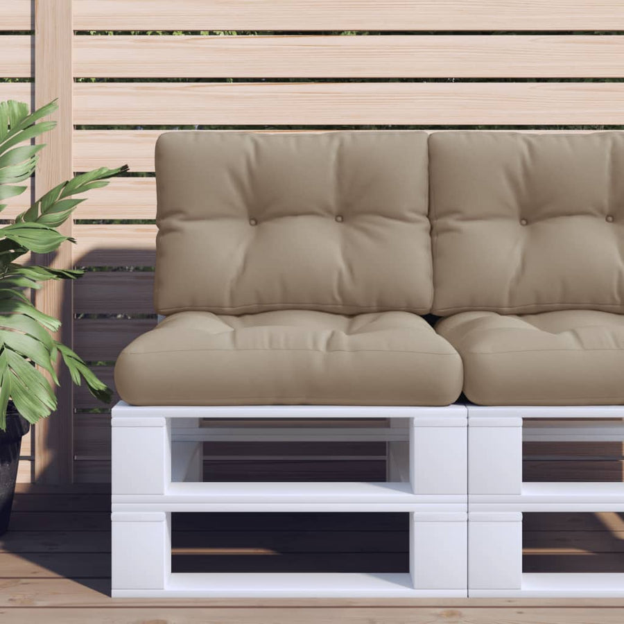 Palletkussen Stof Taupe 60 x 40 x 12 cm