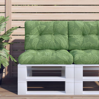 Palletkussen Stof Bladpatroon 60 x 40 x 12 cm