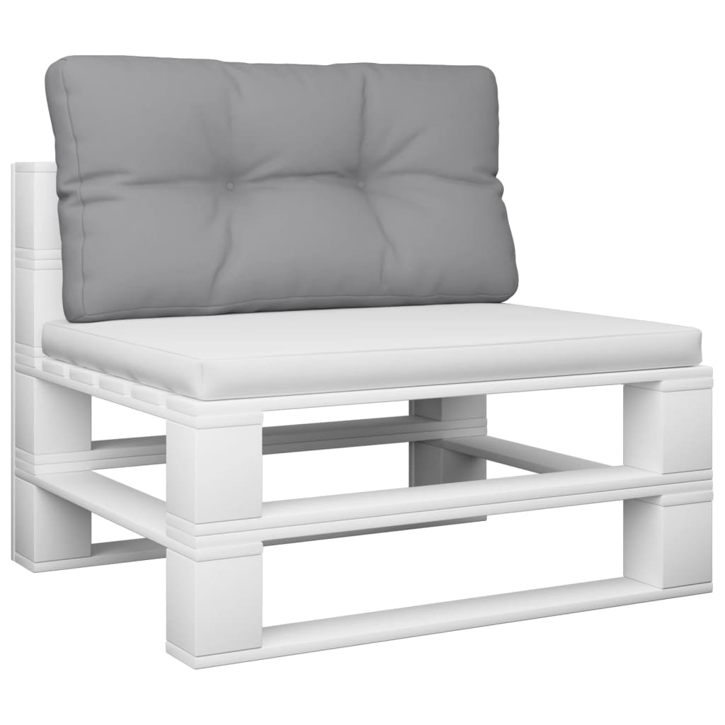 Palletkussen 70x40x12 cm stof grijs
