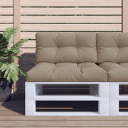 Palletkussen 70x40x12 cm taupe polyester