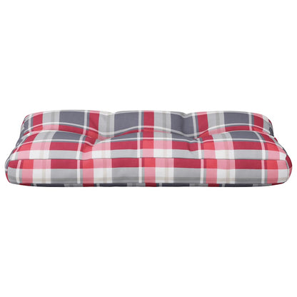 Palletkussen Stof Ruitpatroon Rood 70 x 40 x 12 cm