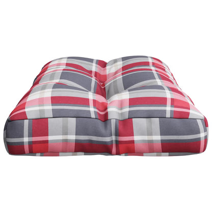 Palletkussen Stof Ruitpatroon Rood 70 x 40 x 12 cm