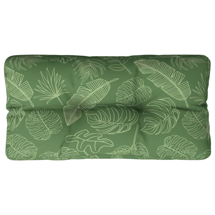 Palletkussen bladpatroon 70x40x12 cm stof 70 x 40 x 12 cm