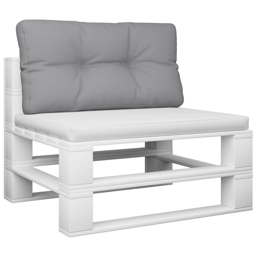 Palletkussen 80x40x12 cm stof grijs