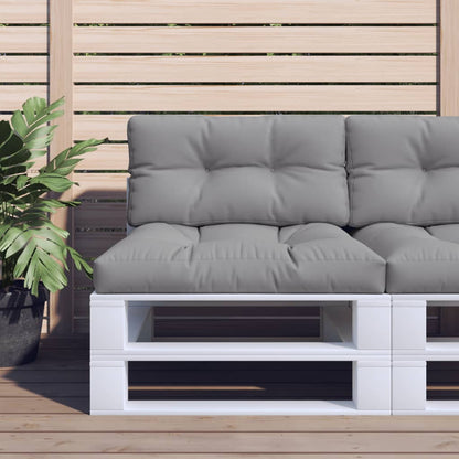 Palletkussen 80x40x12 cm stof grijs