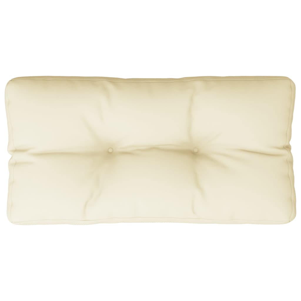 Palletkussen 80x40x12 cm stof crèmekleurig