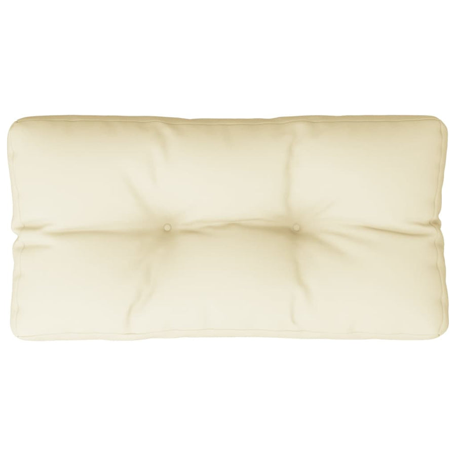 Palletkussen 80x40x12 cm stof crèmekleurig