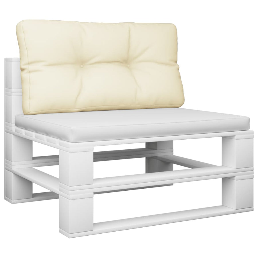 Palletkussen 80x40x12 cm stof crèmekleurig