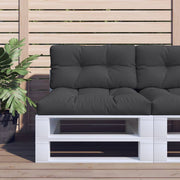 Palletkussen 80x40x12 cm stof zwart