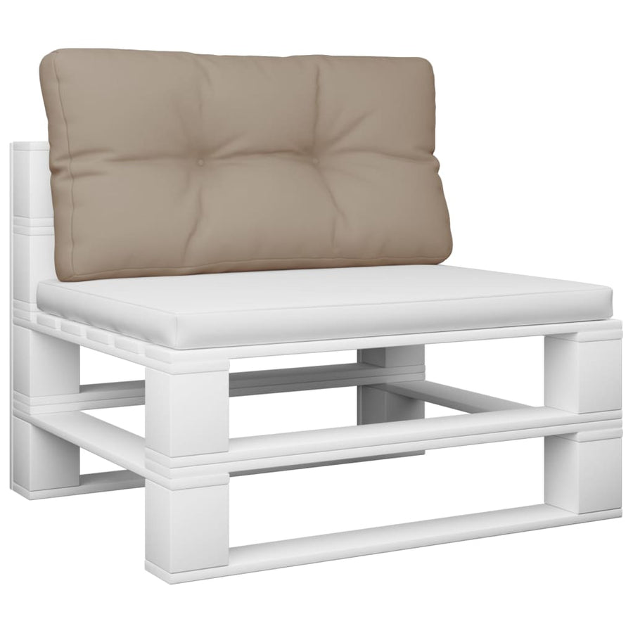 Palletkussen 80x40x12 cm stof taupe