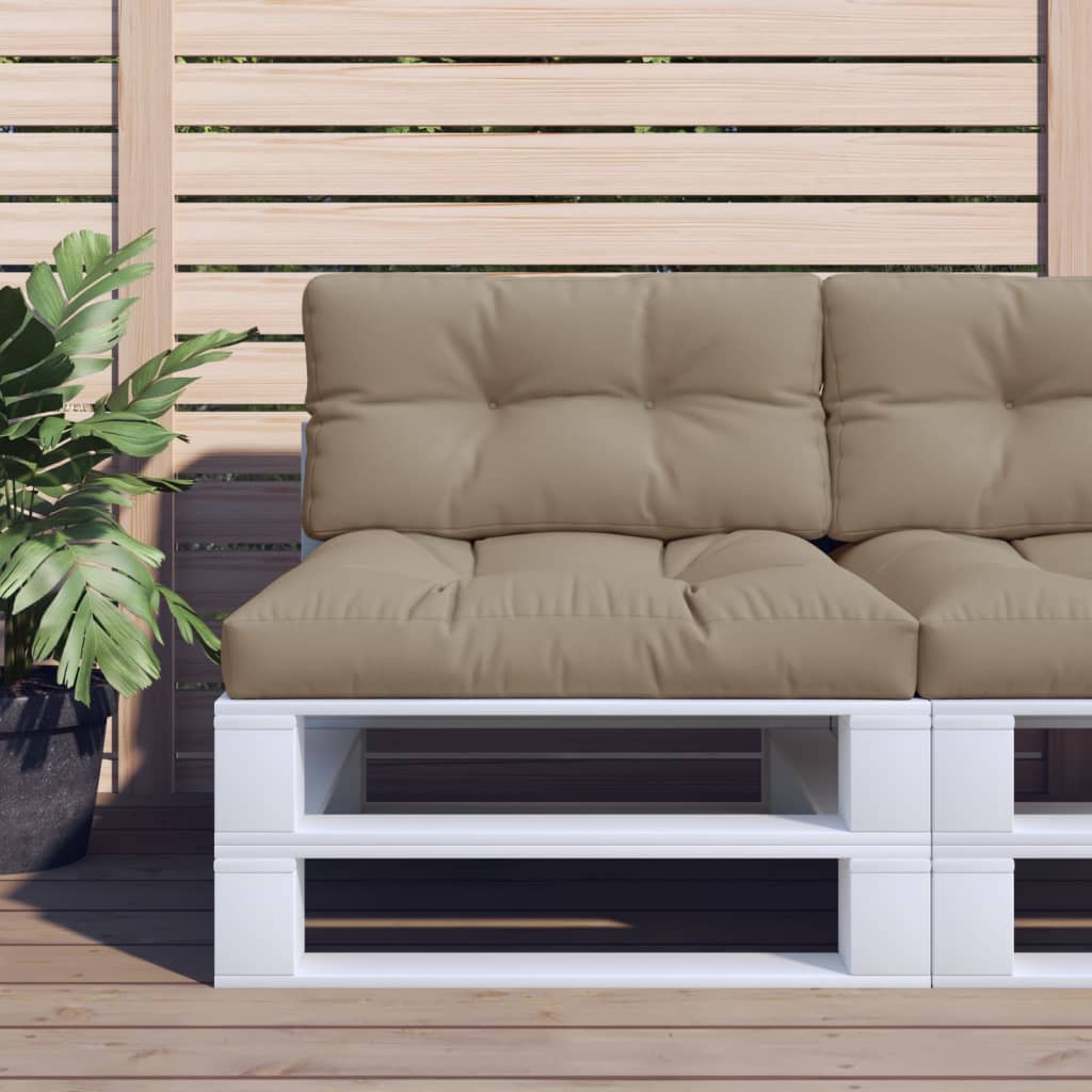 Palletkussen 80x40x12 cm stof taupe