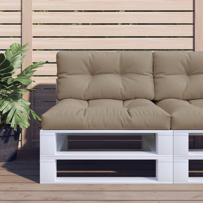 Palletkussen 80x40x12 cm stof taupe