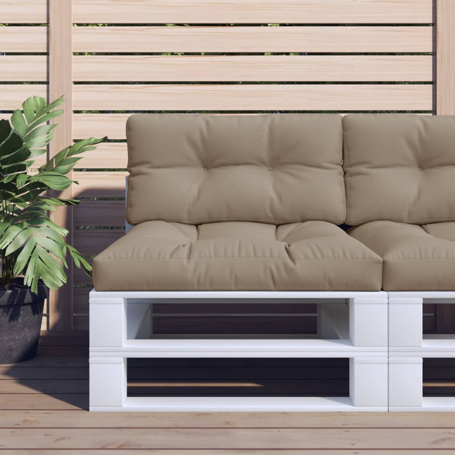 Palletkussen 80x40x12 cm stof taupe