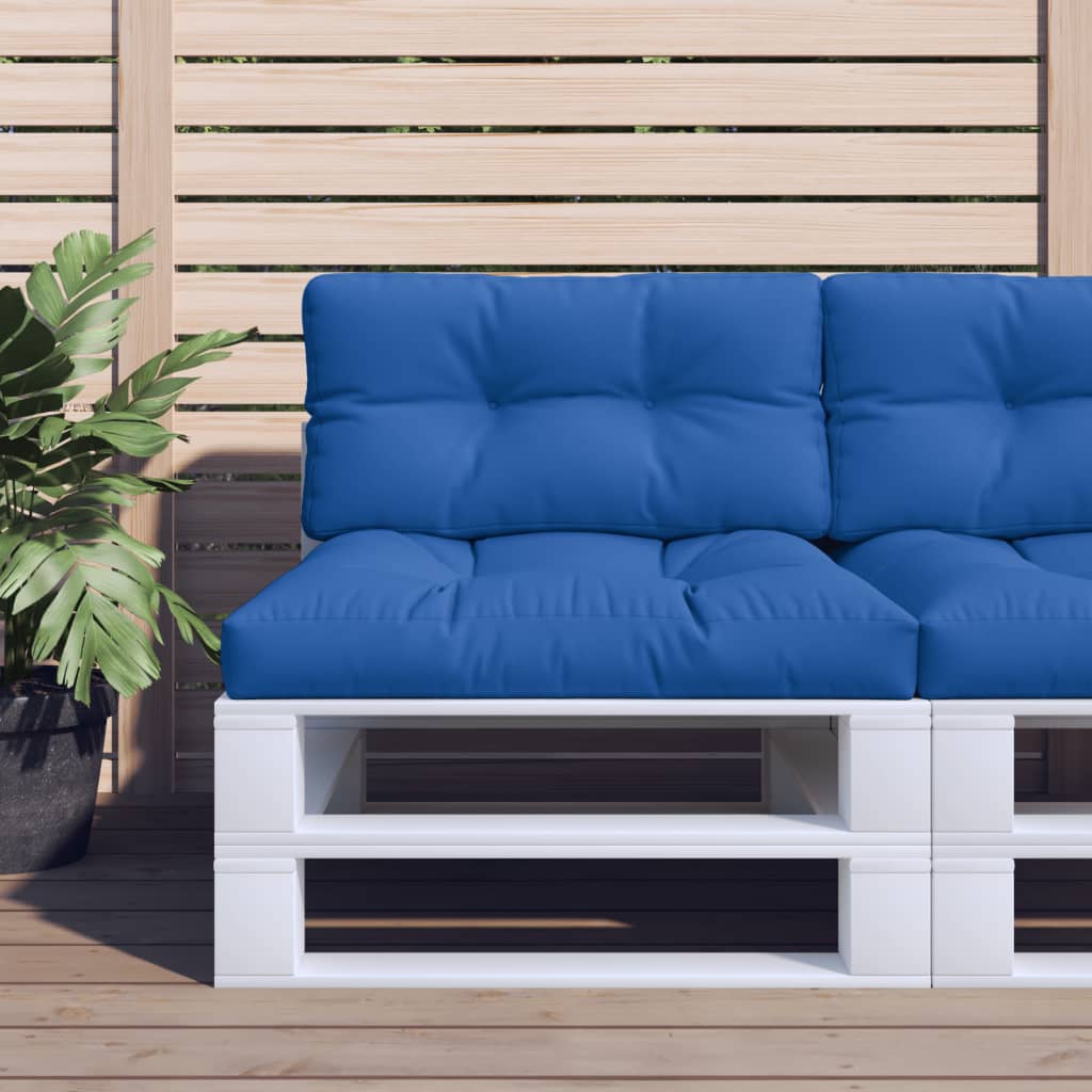 Palletkussen 80x40x12 cm stof koningsblauw