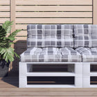 Pallet cushion diamond pattern 80x40x12 cm fabric diamond pattern grey