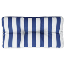 Palletkussen Gestreept Stof Blauw En Wit 80 x 40 x 12 cm