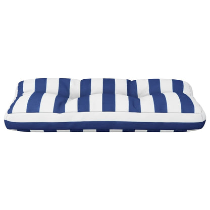 Palletkussen Gestreept Stof Blauw En Wit 80 x 40 x 12 cm
