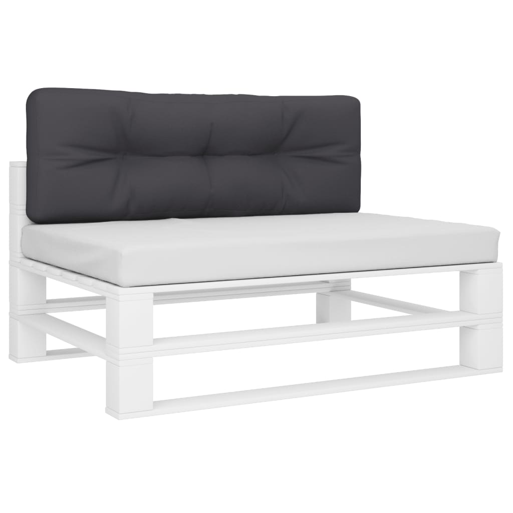 Palletkussen 120x40x12 cm stof antracietkleurig