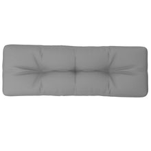 Palletkussen 120x40x12 cm stof grijs