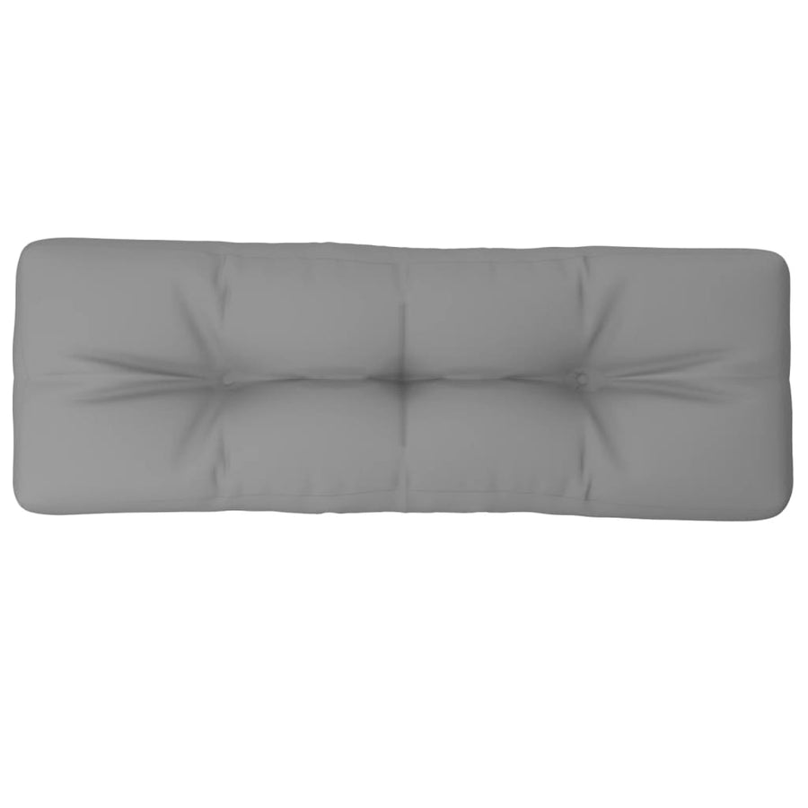 Palletkussen 120x40x12 cm stof grijs