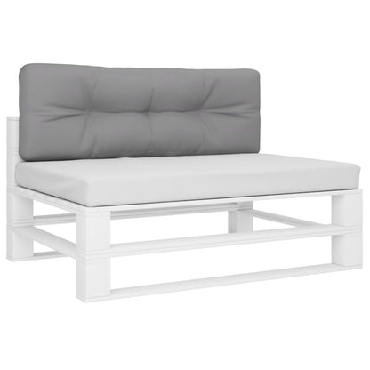 Palletkussen 120x40x12 cm stof grijs