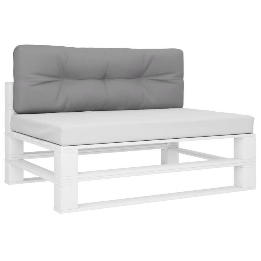 Palletkussen 120x40x12 cm stof grijs
