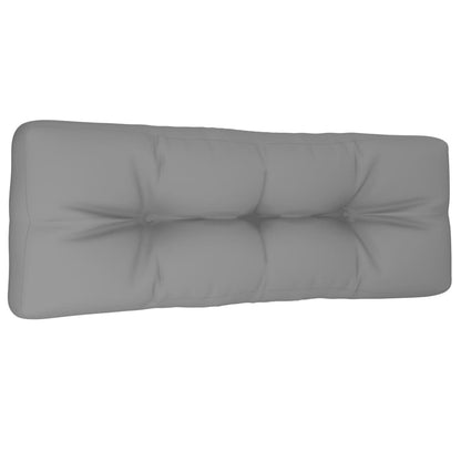 Palletkussen 120x40x12 cm stof grijs