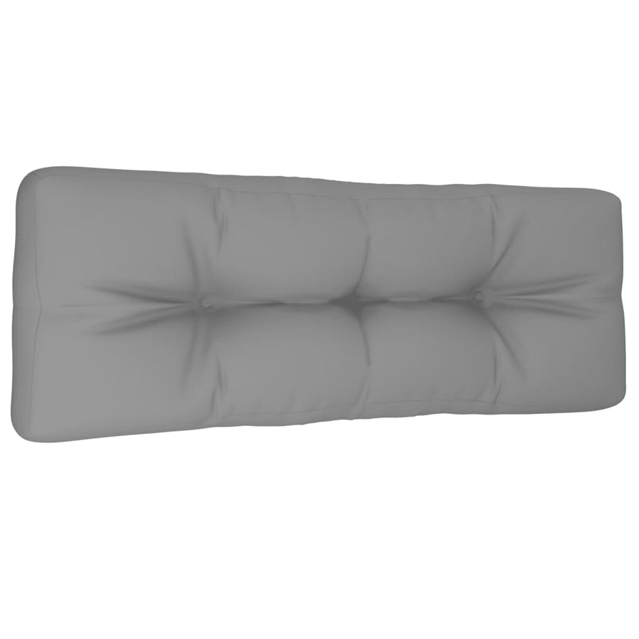 Palletkussen 120x40x12 cm stof grijs