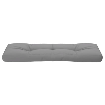 Palletkussen 120x40x12 cm stof grijs
