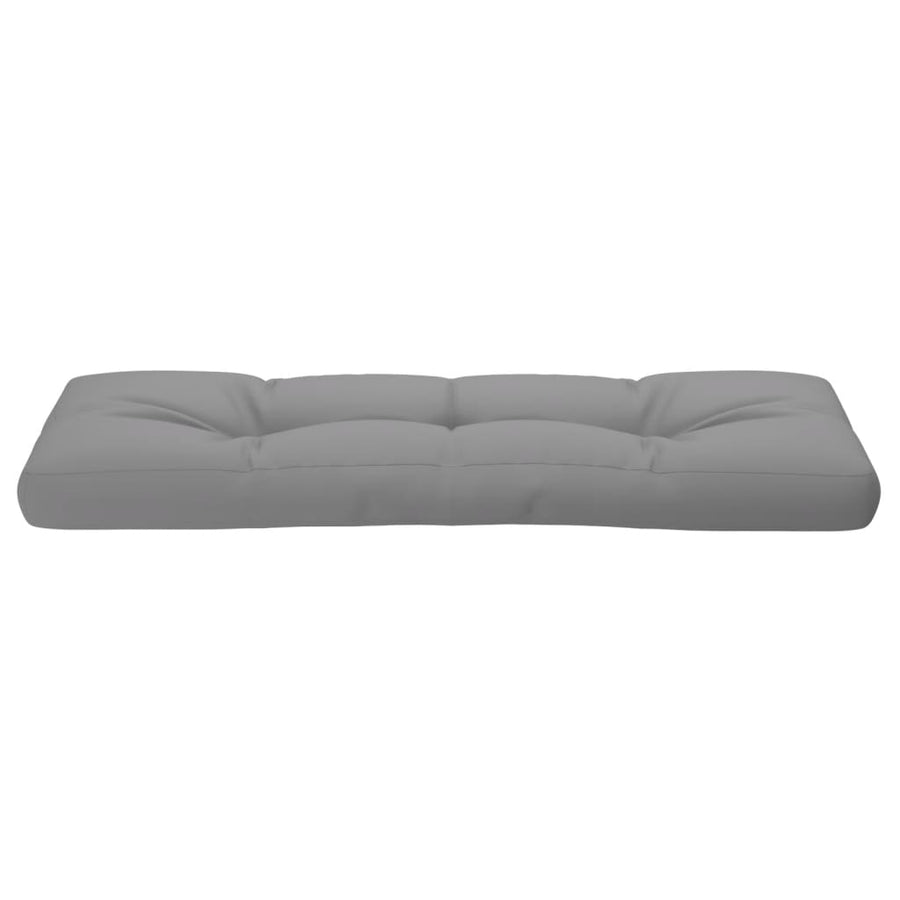 Palletkussen 120x40x12 cm stof grijs