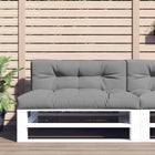 Pallet cushion 120x40x12 cm grey fabric
