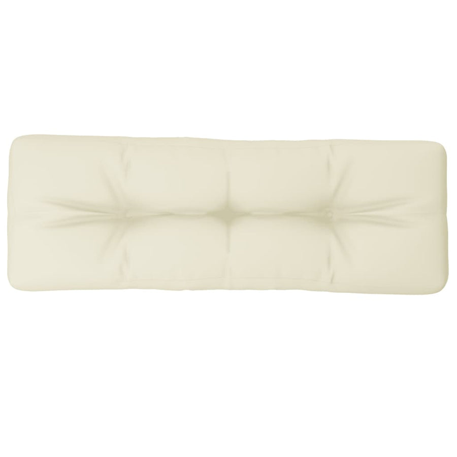 Palletkussen 120x40x12 cm stof crèmekleurig