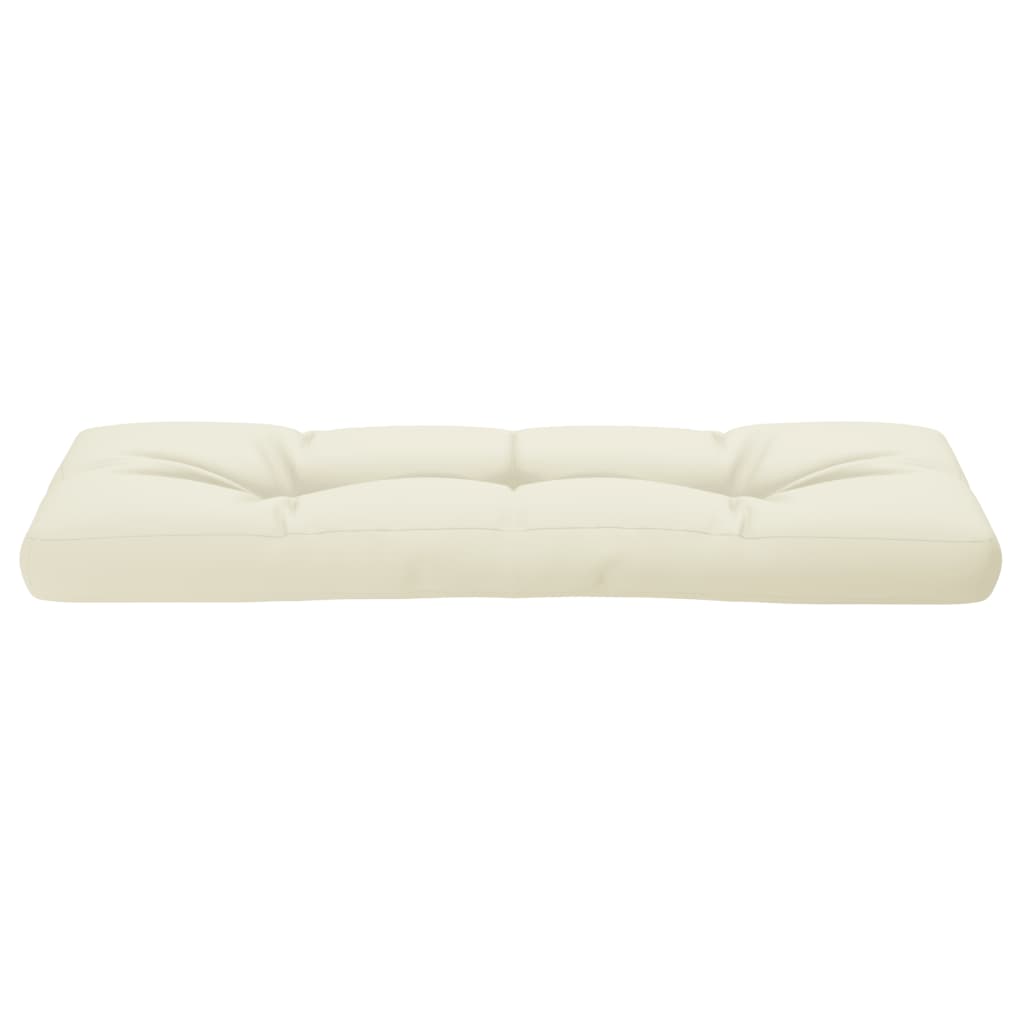 Palletkussen 120x40x12 cm stof crèmekleurig