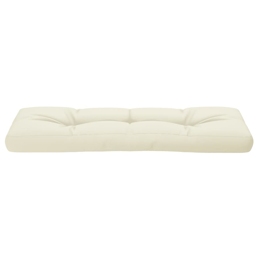 Palletkussen 120x40x12 cm stof crèmekleurig