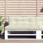 Pallet cushion 120x40x12 cm fabric cream