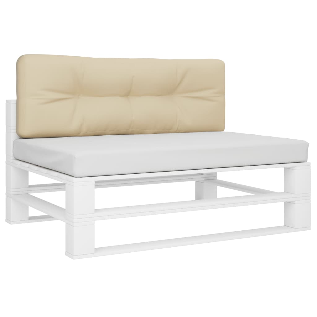 Palletkussen 120x40x12 cm stof beige