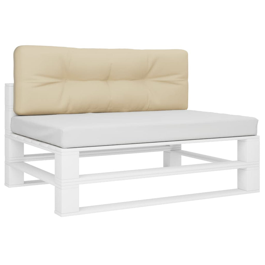 Palletkussen 120x40x12 cm stof beige