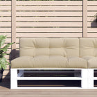 Pallet cushion 120x40x12 cm fabric beige